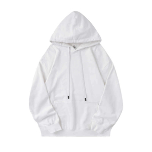 Sweat à capuche en coton éponge pur 350g pour hommes, printemps automne, imprimé personnalisé, motif solide, col à capuche et épaules tombantes. - Product Image 5