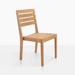 Silla de Comedor Moderna de Madera Maciza de Teca, de Alta Calidad, Duradera y Cómoda, con Acabado Natural, para Uso en Villas y Patios - Product Image 5