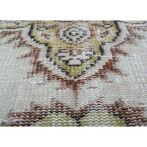 พรมขนสัตว์ถักมือสไตล์วินเทจ สีเบจและสีน้ำตาล ลายเหรียญแบบนามธรรม รูปทรงสี่เหลี่ยมผืนผ้า สำหรับบ้านและห้องนั่งเล่น พรมปูพื้นทางเดิน-Pae-362 - Product Image 3