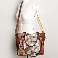 Tas jinjing wanita gaya Barat kulit tas Tote desainer kulit sapi tas tangan terlaris untuk wanita dengan harga efektif