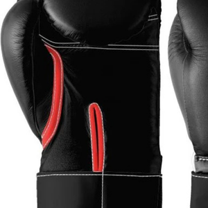 Professional Black Red <b>Leather</b> Boxing <b>Gloves</b> Velcro Wrist Training Sparring <b>Gloves</b> for Men and <b>Women</b> - Product Image 3