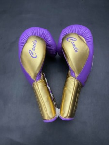 Guantes de boxeo hechos a mano de alta calidad No Boxing No Life Cuero de vaca genuino con impresión de logotipo Guantes de boxeo personalizados - Product Image 5
