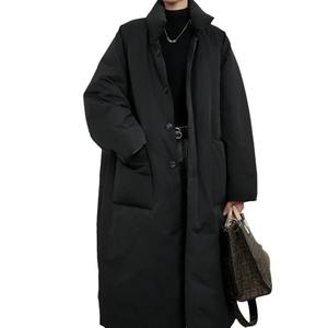 <b>Women</b> Oversized Parkas New Turn Down Collar <b>Long</b> Sleeve Single-breasted Ladies <b>Winter</b> <b>Coat</b> Casual Thick Warm Outerwear Overcoat - Product Image 6