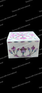 Boîte à bijoux en marbre luxueuse avec incrustation de nacre Design rectangle moderne pour organiser l'affichage de la vente à l'exportation de bijoux - Product Image 2