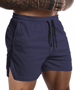 Shorts de sport pour homme avec poche zippée, légers, pour la salle de sport, la course à pied, sans doublure, musculation, logo personnalisé, vente en gros, usine, nouveau design - Product Image 4