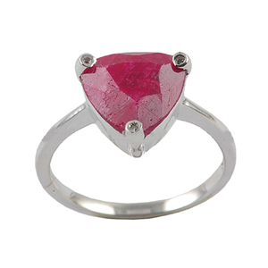 Customized Latest Design Classic 925 Sterling <b>Silver</b> Red Ropada Gemstone <b>Ring</b> High-grade Prong Setting for Party Wholesale Low - Product Image 2