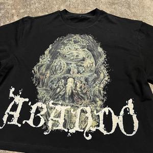 2025 logotipo personalizado camiseta para hombre de doble capa de manga larga Camiseta Streetwear Vintage de gran tamaño lavado con ácido camiseta - Product Image 3