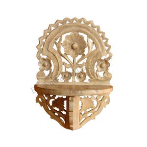 Lot de 3 bougeoirs en bois de manguier blanchis charme rustique pour la décoration de la maison en toute occasion prix de gros de l'exportateur - Product Image 2