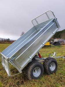 Remorque à benne hydraulique avec mécanisme de basculement pour le transport agricole, niveau de sécurité élevé - Product Image 1