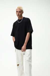 T-shirt unisexe premium 180 GSM 100% coton col en V vierge, coupe classique, pour usage décontracté, personnalisable avec logo, OEM ODM, faible MOQ - Product Image 5
