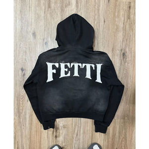 Conjuntos Deportivos de Dos Piezas para Hombre, a la Moda, Personalizados, Desgastados, Rotos, Transpirables, 100% Algodón, Ligeros, para Otoño - Product Image 5