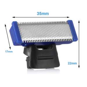 Têtes de rasoir rotatives de remplacement pour rasoirs électriques rechargeables, 4 pièces avec 2 brosses de nettoyage, pour le visage, lavables - Product Image 1