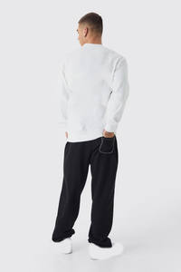 Elegante Casual Logotipo personalizado 100% Algodón Cuello redondo Sudadera Nuevo Blanco Slim Fit Sudaderas con capucha gruesas Diseño de cremallera de lana para el invierno - Product Image 2