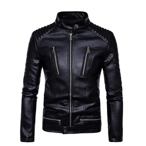 Nouvelles vestes en cuir pour hommes Streetwear élégant avec fourrure de mouton Design en cuir Pu à la mode - Product Image 1