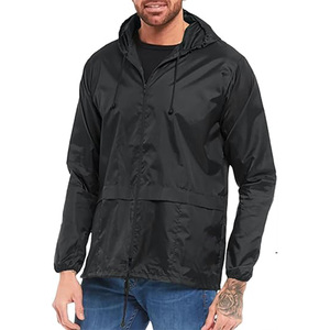 Pull-over de pluie léger et imperméable pour hommes, coupe-vent en toile, pour adultes, grande taille, fermeture à glissière, randonnée, golf, course à pied - Product Image 3