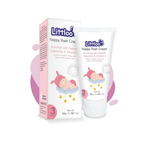 Vente en gros de Littloo Nappy Rash Cream Crème de couche pour bébé avec des ingrédients naturels pour bébé par les exportateurs-50g - Product Image 1