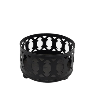 <b>Small</b> Size Round Shape Medium Size Metal <b>Candle</b> Votive in Black Color for Home & Wedding Tabletop Decor Customized - Product Image 1