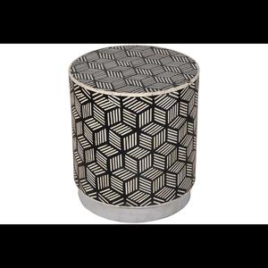 Mesa auxiliar de madera de alta calidad con incrustaciones de hueso y resina Tamaño 28 pulgadas Moq 20 piezas en precio al por mayor Mesas de lujo modernas - Product Image 4