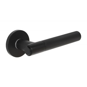 Poignée de porte ronde à écusson INDUSTRIAL Schaffner-Noir (KINBL) - Product Image 1