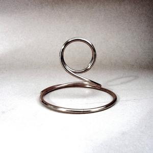 Elegante Soporte redondo de metal plateado para tarjetas de lugar, etiquetas de precio, restaurantes, banquetes, eventos corporativos y uso diario en la Mesa - Product Image 6