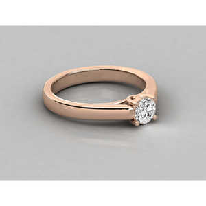 Anillo de Diamante Solitario Brillante en Oro de 14K - Product Image 1