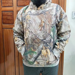 เสื้อฮู้ดดี้ผู้ชายคุณภาพสูงสำหรับล่าสัตว์กลางแจ้งในฤดูหนาว พร้อมลายพิมพ์ดิจิทัล บุขนแกะ กันลม - Product Image 1