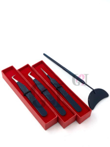 แหนบต่อขนตาตรง75และ90องศาเคลือบพลังงานเที่ยงคืนพร้อมโลโก้ปรับแต่งได้ - Product Image 4