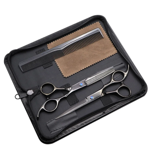 2025 Kit de ciseaux de coiffeur professionnels 5.5 pouces lames tranchantes colorées Kits de rasage simples et faciles Salons de coiffure nouveauté OEM - Product Image 3