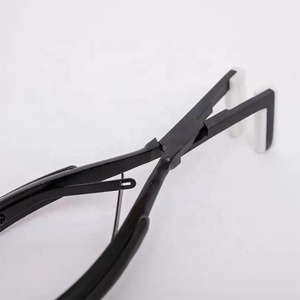 Tape in Plier For Hair Extensions Black Plasma Color Surgical Grade Stainless Steel with Custom Logo And Leather Pouch - Product Image 4
