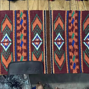 Couvertures et coussinets de selle occidentaux de qualité luxueuse dans des couleurs assorties pour le produit d'exportateur indien de courses de chevaux - Product Image 2