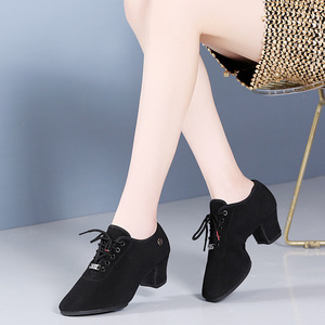 Nuevos Zapatos de Baile Profesionales para Profesoras, Zapatos de Baile Latino de Salón para Mujer, Zapatos de Baile con Parte Superior de Tela para Mujer - Product Image 4