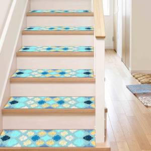 Tapis bleu, tapis bohème, tapis au design Kilim, tapis moderne, gobelin - Product Image 3