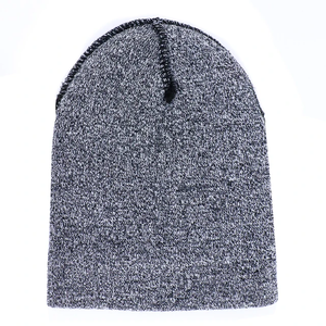 Beanie BLANK Beanie unisex สำหรับผู้ใหญ่ฤดูหนาวม้วนนาฬิกา trawler หัวกะโหลกว่างเปล่าสีดำถักโลโก้ที่กำหนดเองพิมพ์อะคริลิคราคา - Product Image 3