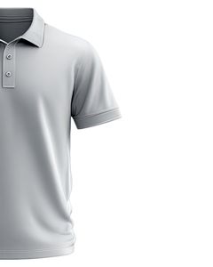<b>Men</b> light <b>silver</b> polo <b>shirt</b> short sleeve soft cotton breathable fabric plain classic fit ideal for casual sports and office wear - Product Image 3