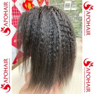 Pelucas frontales rizadas de encaje, pelo humano virgen brasileño con cutícula alineada, 13x6, 180 de densidad, venta al por mayor - Product Image 3