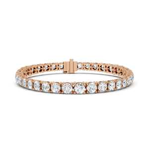 Bracelet tennis en diamants CVD cultivés en laboratoire 13,198 CT VVS-VS EF, taille brillant rond, or 18 carats, 14 carats, 10 carats et argent 925, rose - Product Image 1