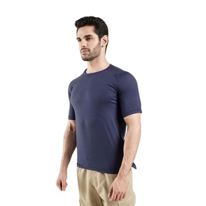 <b>Men</b> Sports Gym T-Shirt 100% Cotton 210gsm Slim Fit Short Sleeve Quick Dry <b>Stretch</b> Breathable Workout Training Tee Anti-Pilling - Product Image 2