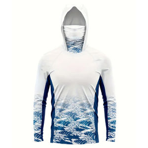 Sudadera con Capucha de Pesca para Hombre, 100% Poliéster, UPF 50, Transpirable, Suave, de Secado Rápido, de Alta Calidad, para Actividades al Aire Libre, Navegación Marítima, Cómoda - Product Image 1
