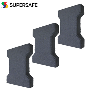 Los azulejos de goma entrelazados más vendidos T-Bone Dogbone Pavimentadoras para exteriores Pisos de goma Deportes y fitness Fabricante de Malasia - Product Image 3