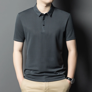 2025 hommes décontracté à manches courtes pour Polo T-Shirt personnalisé mode couleur unie haut nouvelle Collection d'été - Product Image 6