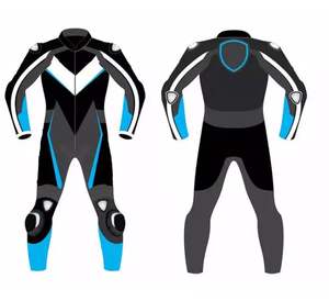 Combinaison de course en cuir pour motocyclette personnalisée 1 et 2 pièces certifiée CE, vêtements de sport de grande taille avec protections blindées - Product Image 1