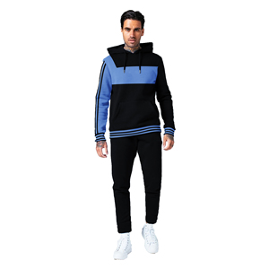 Ensembles deux pièces unis avec logo personnalisé, vente en gros de costume de jogging en molleton de coton, survêtement à capuche pour homme - Product Image 1