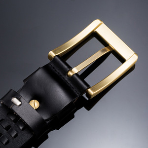 Ceinture en cuir de luxe pour hommes, vente en gros de couleur, ceinture en cuir occidentale complète, 2023 - Product Image 4