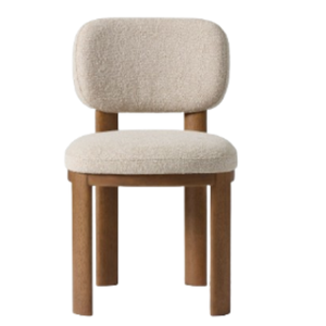 Sillas de Comedor de Madera de Teca con Acolchado de Espuma Suave, Tapicería de Tela de Algodón, Diseño Moderno, Ecológico y Duradero para el Hogar - Product Image 6