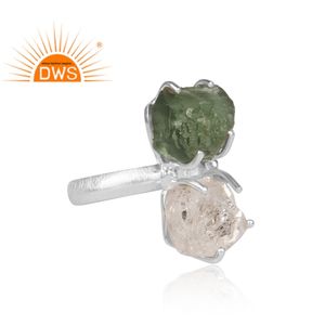 แหวนพลอยธรรมชาติเงินแท้ปรับแต่งได้สำหรับผู้ผลิตเครื่องประดับ - Product Image 2