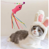 Jouet interactif en peluche pour chat avec poisson et queue, canne à pêche amusante de 90 cm