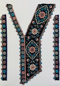 Diseños de cuello bordados a la moda para ropa Servicios de bordado personalizados para escotes de la mejor calidad 100% precio barato - Product Image 5