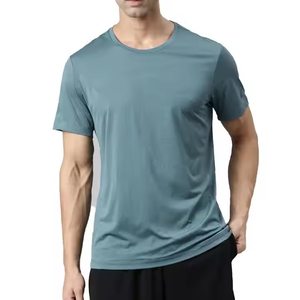 APO OEM logo personnalisé T-shirt ample à manches courtes T-shirt en coton à manches courtes de couleur unie pour hommes pour décontracté - Product Image 4