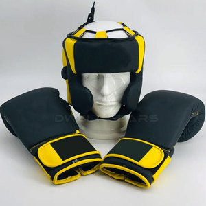 Ensemble de combat de boxe gagnant professionnel avec impression de logo personnalisé nouveaux gants en cuir véritable protège-tête et aine - Product Image 6