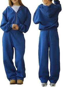 Baggy Zip up Survêtement Hommes 80% Coton Polaire 20% Polyester Lourd Confortable 500 GSM Surdimensionné Survêtement Hommes Fermeture Éclair - Product Image 5